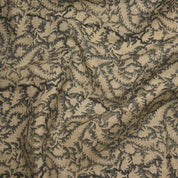 Linen Block Print Fabric 58 Inch Width Heavy Linen Natural Base Color Home Decor Curtains and Drapes Upholstery Pillow Covers Tablecloths and Runners Bedding Tote Bag by Fabritual
