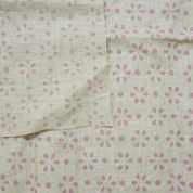 Block Printed Linen in Muted Natural Color, Ideal for Interior Styling Organic Look Linen with Handmade Block Prints for Pillows and Totes Fabritual Heavy Linen with Block Motifs, Great for Rustic and Vintage Interiors .