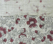 Linen Block Print Fabric 58 Inch Width Heavy Weight Linen Natural Base Color Curtains and Drapes Upholstery Handmade Art Tablecloths and Runners Bedding Tote Bag Lampshades Napkins by Fabritual