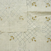 Handcrafted Linen Block Print Fabric, Durable Material for Totes and Table Runners Natural Base Block Printed Linen, Versatile for DIY Decor and Upholstery Premium Quality Block Printed Linen for Curtains, Upholstery and Home .