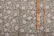 Linen Block Print Fabric 58 Inch Width Medium Weight Linen Natural Base Light  Color Curtains and Drapes Upholstery Pillow Covers Tablecloths and Runners Bedding Tote Bag Napkins by Fabritual