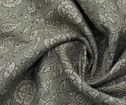 Linen Block Print Fabric 58 Inch Width Medium Weight Linen Natural Base Color Curtains and Drapes Upholstery Handmade Art Pillow Covers Tablecloths and Runners Bedding Tote Bag Lampshades Napkins by Fabritual