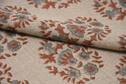 Linen Pillow Cover  Fabric 58 Inch Width Heavy Linen Natural Base Color Curtains and Drapes Upholstery block print Tablecloths and Runners by Fabritual