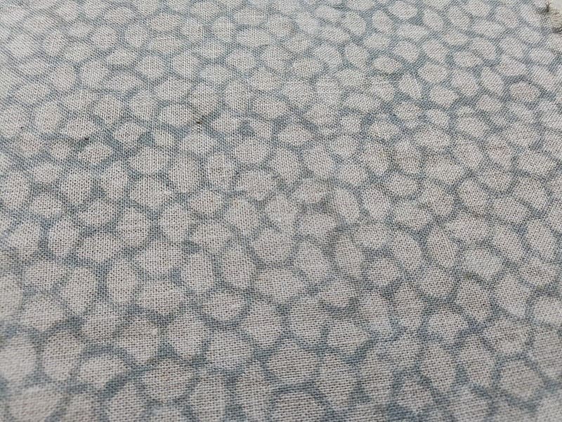 Eco-Friendly Hand Block Print Grey Thick Linen Fabric - Vintage