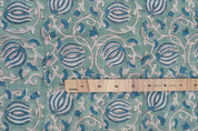 Eco Friendly Hand Block Print Blue Pure Linen Fabric – 6 Kamal