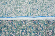 Eco Friendly Hand Block Print Blue Pure Linen Fabric – 6 Kamal