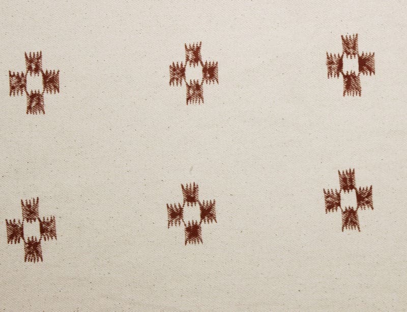 Eco-Friendly Hand Block Print Bronze Duck Canvas Fabric - Barfi