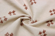 Eco-Friendly Hand Block Print Bronze Duck Canvas Fabric - Barfi