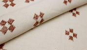 Eco-Friendly Hand Block Print Bronze Duck Canvas Fabric - Barfi