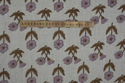 Eco- Friendly Hand Block Print Brown Thick Linen Fabric  – Kirti