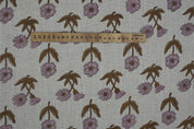 Eco- Friendly Hand Block Print Brown Thick Linen Fabric  – Kirti