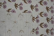 Eco- Friendly Hand Block Print Brown Thick Linen Fabric  – Kirti