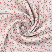 Indian Ancient Brown Champa Dot Block Print Pure Linen Fabric for Drapery and Upholsterty