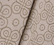 Linen Block Print Fabric 58 Inch Width Medium Weight Linen Natural Base Color Curtains and Drapes Upholstery Handmade Art Pillow Covers Tablecloths and Runners Bedding Tote Bag Lampshades Napkins by Fabritual