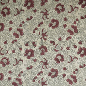 Linen Block Print Fabric 58 Inch Width Heavy Weight Linen Natural Base Color Curtains and Drapes Handmade Art Pillow Covers Tablecloths and Runners Bedding Tote Bag Lampshades Napkins by Fabritual