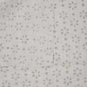 Handcrafted Gray Mini Rang Phool Print in Pure Linen Fabric 58" wide for Roman Shade
