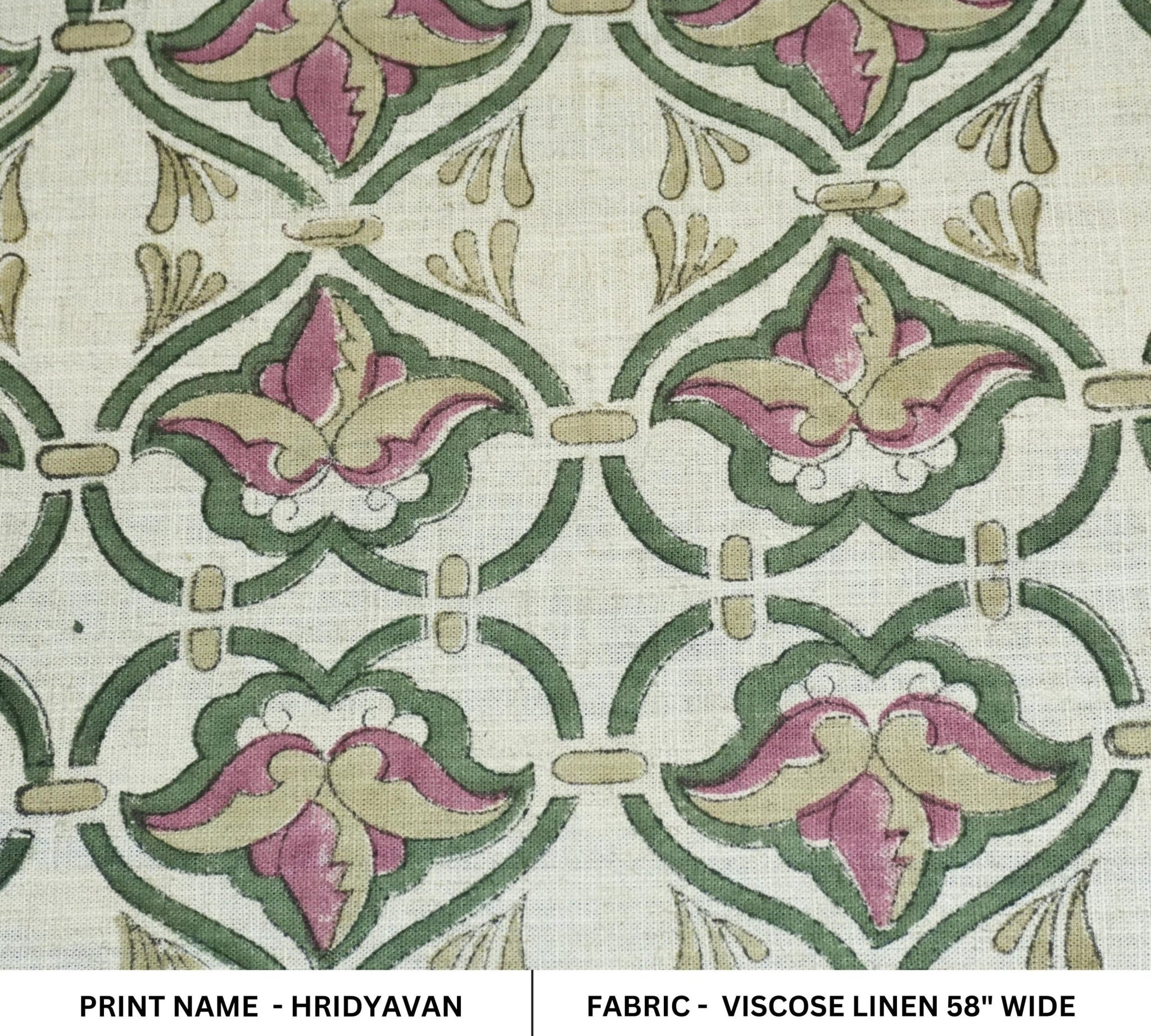 Block Print Fabric 58 Inch Width Light Weight Viscose Linen Natural Base Color and Mini Yellow Floral Print Curtains and Drapes Pillow Covers Tablecloths and Runners Bedding Tote Bag Lampshades Napkins by Fabritual