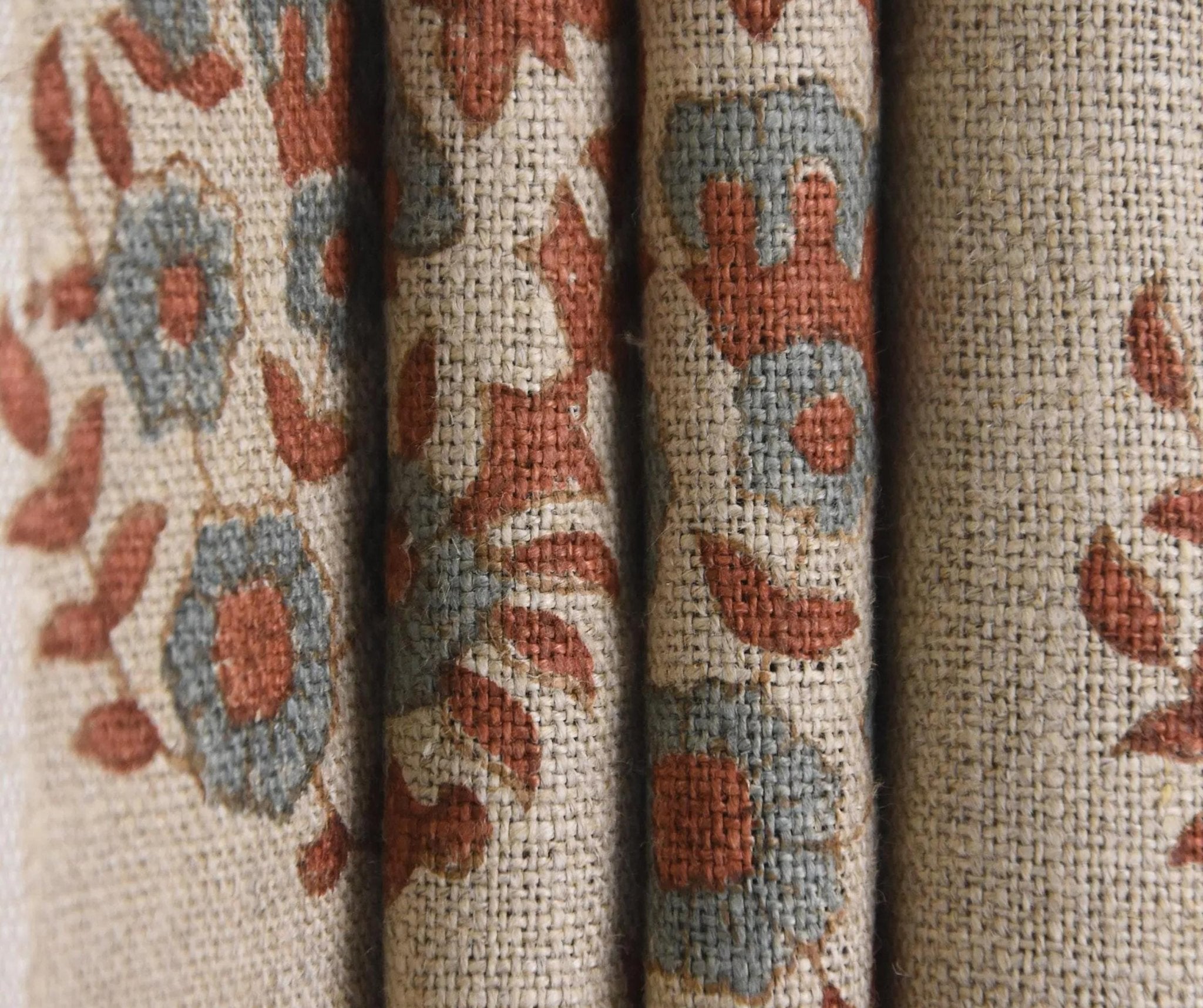 Linen Pillow Cover  Fabric 58 Inch Width Heavy Linen Natural Base Color Curtains and Drapes Upholstery Tablecloths and Runners Bedding Tote Bag by Fabritual