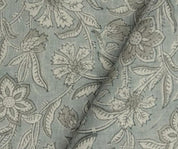 Linen Block Print Fabric 58 Inch Width Medium Weight Linen Natural Base Color Handmade Creative Design To Make Curtains and Drapes Upholstery Pillow Covers Lampshades Napkins by Fabritual