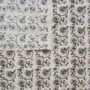 Heavyweight Linen Block Print Fabric, 58-Inch Wide, Ideal for Curtains and Upholstery Natural Linen Fabric with Hand Block Print, Suitable for Tablecloths and Pillow Covers Artisan Block Printed Heavy Linen in Neutral Base, Perfect for Home Decor Projects .
