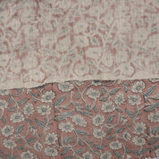 Block Printed Thick Linen 58" Wide Handmade Copper Rose Floral Indian Decorative Fabric for Drapery – HARIDWAR