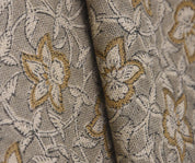 Linen Block Print Fabric 58 Inch Width Heavy Weight Linen Natural Base Color Curtains and Drapes Upholstery Art Pillow Covers Tablecloths and Runners Bedding Tote Bag Lampshades Napkins by Fabritual