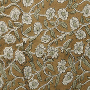Linen Block Print Fabric 58 Inch Width Medium Weight Linen Natural Base Color Handmade Creative Design To Make Curtains and Drapes Upholstery  Tablecloths and Runners Bedding Tote Bag Lampshades Napkins by Fabritual