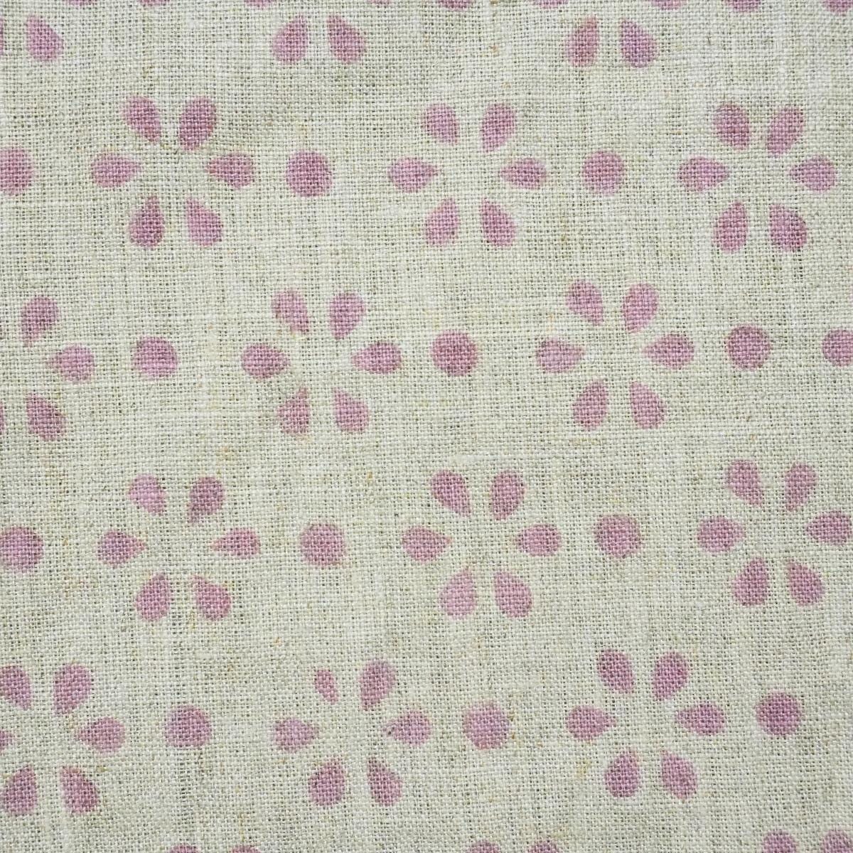 Durable Natural Linen with Artistic Block Designs for Upholstery Elegant Hand Block Printed Linen, Perfect for Boho Bedding and Tablecloths Artisan Natural Linen Fabric, Heavy Weight with Traditional Block Printing .