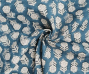 Hand Block Print Beige Tulsi Buti Pillow Cover – Thick Linen Fabric