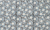 Block Print Blue & Greyish  Duck Canvas Fabric Cushion - Amrit Vela