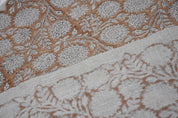 Handcraft Block Print Gray Thick Linen Fabric For Sofa - Rajat