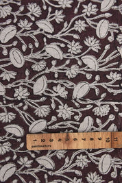 Handcrafted Block Print Floral Linen Fabric Curtain - Pishta