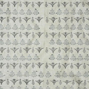 Handcrafted Block Print Pastel Gray Floral Pure Linen Fabric – Hastakala