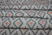 Handcrafted Thick Linen Hand Block Print Blue Fabric - Drishtikon