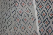 Handcrafted Thick Linen Hand Block Print Blue Fabric - Drishtikon