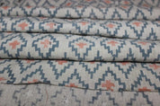 Handcrafted Thick Linen Hand Block Print Blue Fabric - Drishtikon