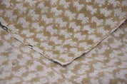Handmade Artisan Block Print Silver Thick Linen Fabric - Traz