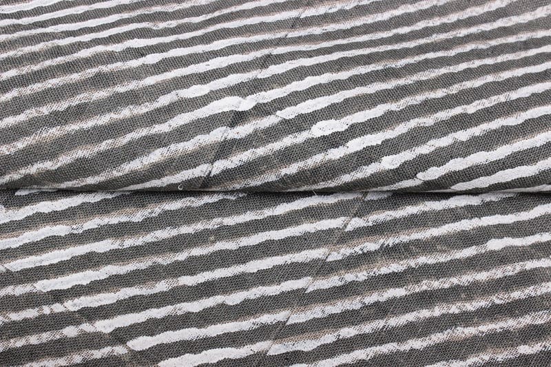 Handmade Artisan Block Print Floral Thick Linen Fabric - Leheriya