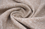 Handmade Block Print Mustard Floral Thick Linen Fabric - Vishv Jaal