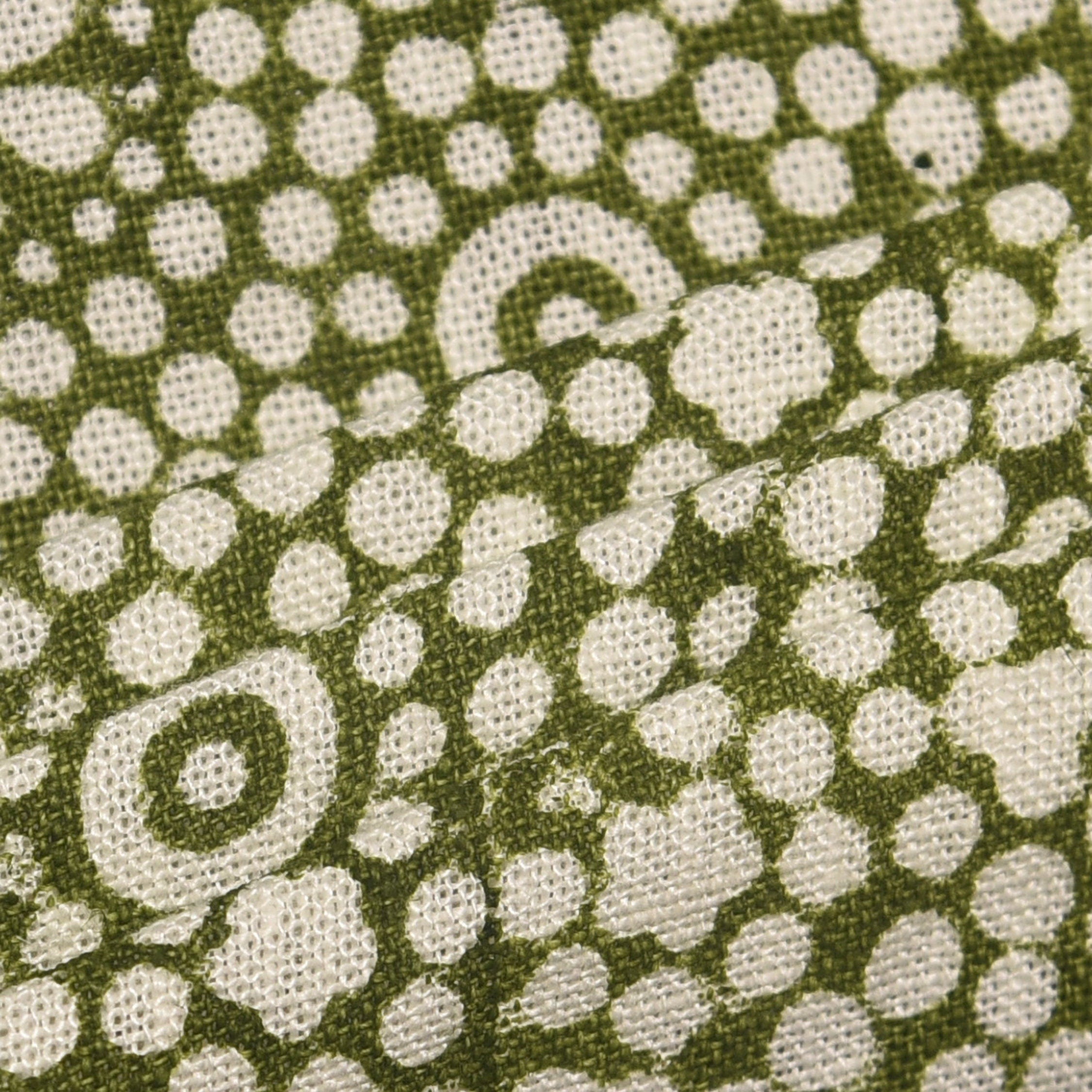 Chunri  Block Print Linen Fabric Heavy Thick Linen Natural Hand Loom Fabric  Fabritual