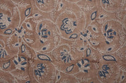Handmade Throw Blue Block Printed Thick Linen Fabric – Saraswati