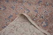 Handmade Throw Blue Block Printed Thick Linen Fabric – Saraswati