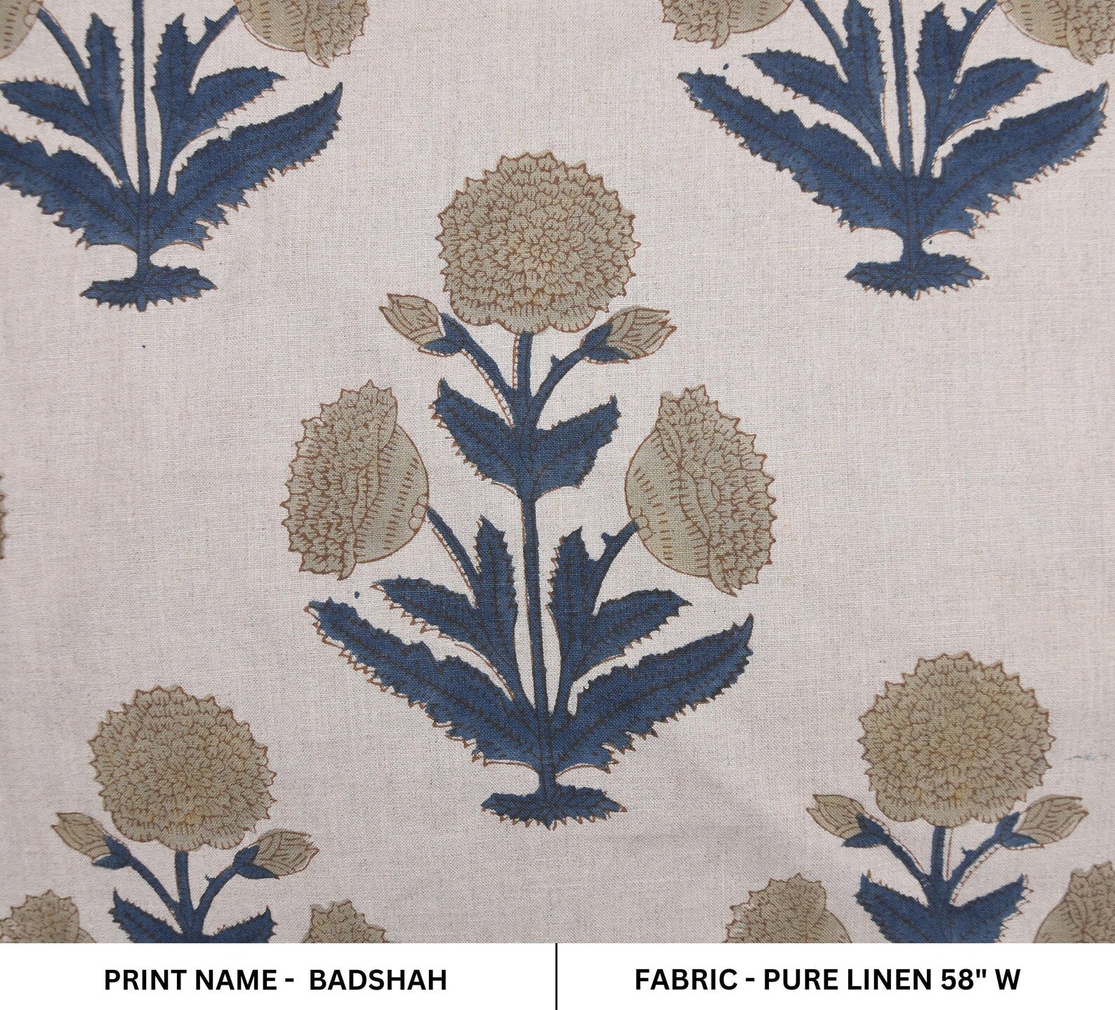 Handmade Pure Linen fabric Room Decoration - Badshah