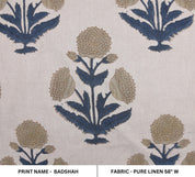 Handmade Pure Linen fabric Room Decoration - Badshah