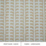Garud Hand Block Print Linen Blend Fabric | By the Yard