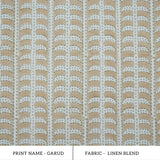 Garud Block Print Linen Blend Fabric for Bedroom
