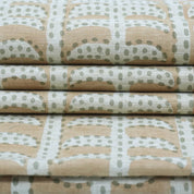 Garud Hand Block Print Linen Blend Fabric | By the Yard