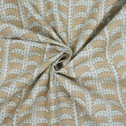 Garud Hand Block Print Linen Blend Fabric | By the Yard