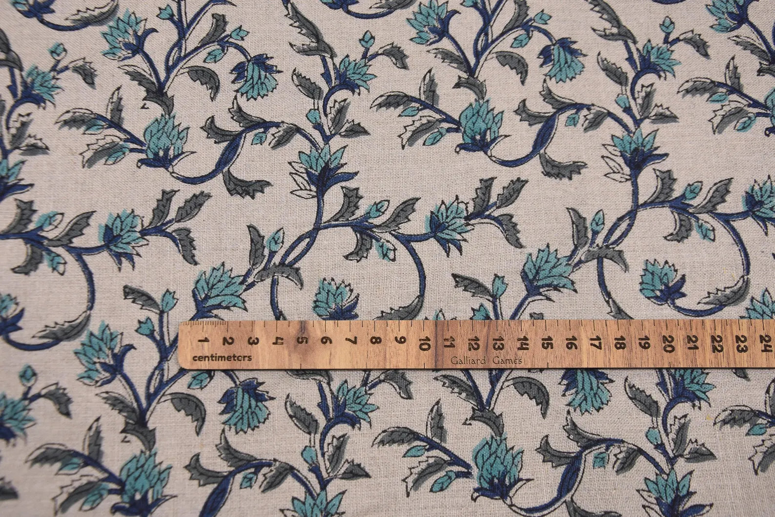Pushp Varsha Botanical Pure Linen Upholstery Fabric