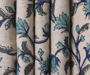 Pushp Varsha Botanical Pure Linen Upholstery Fabric
